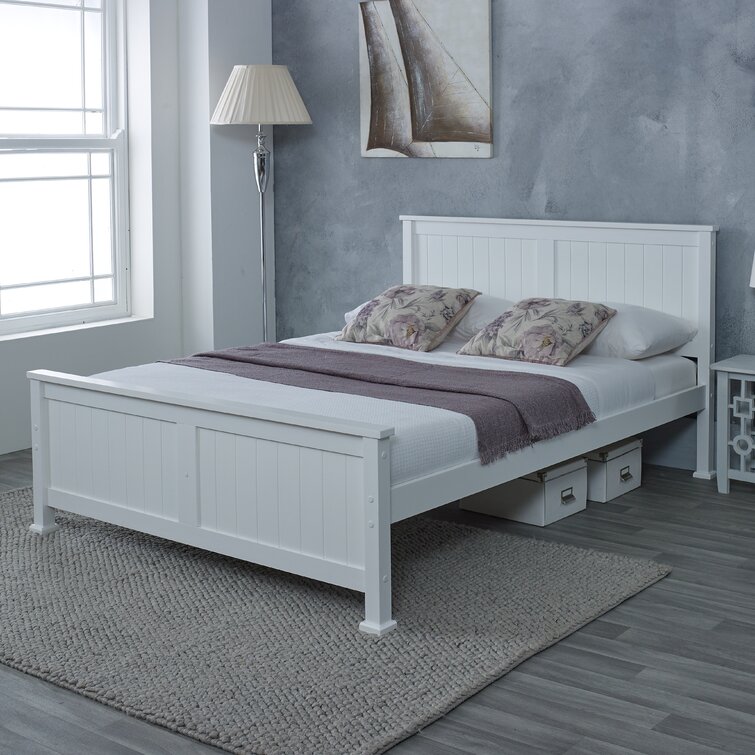 Wooden deals bed wayfair